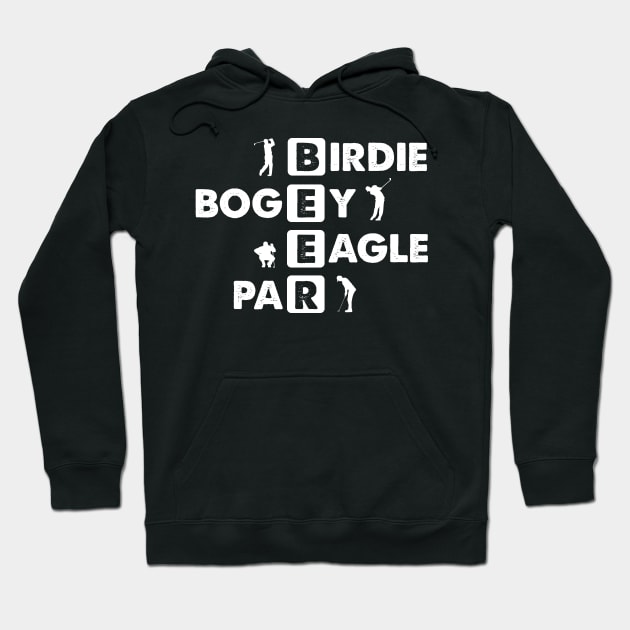 Birdie Bogey Eagle Par Beer Funny Golf Golfing Golfer Gift Hoodie by Kagina